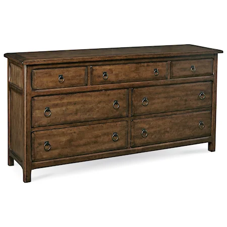 Dresser with Drop Front Drawer